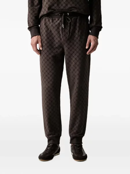 Pantaloni Joop! alergare cu autograf maro