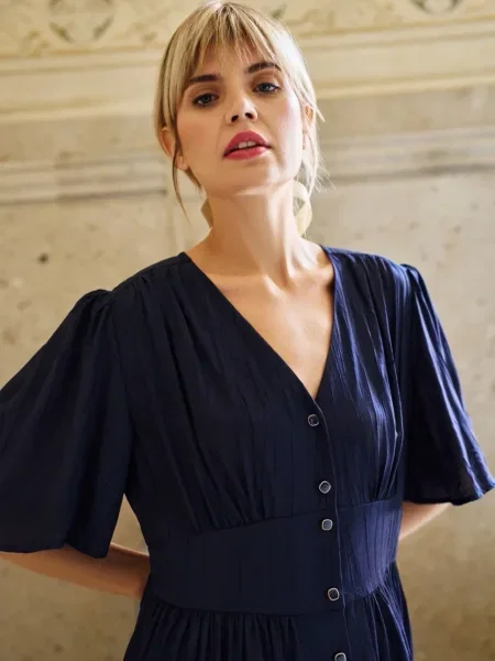 Rochie Marisse de costum albastru