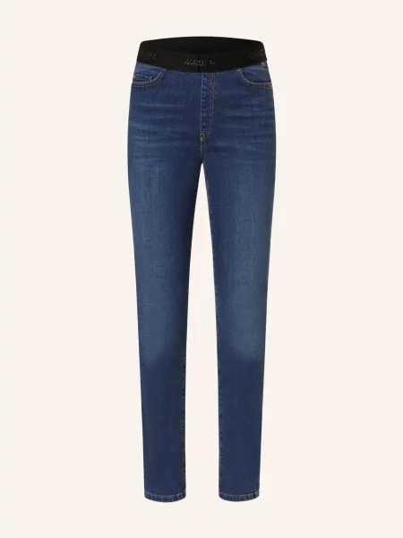 Marc Cain Jeansy Skinny blau niebieskie
