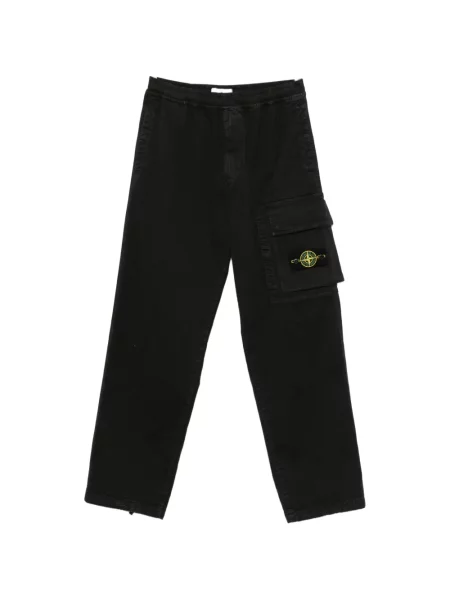 Pantaloni cargo Stone Island cu strasuri negru