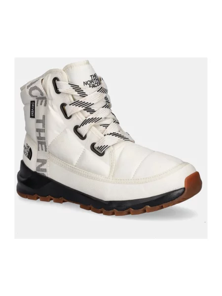 Śniegowce The North Face Thermoball Lace Up Luxe Wp gardenia white/black białe
