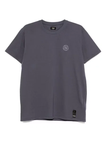 Tricou Fendi cu decolteu rotund albastru