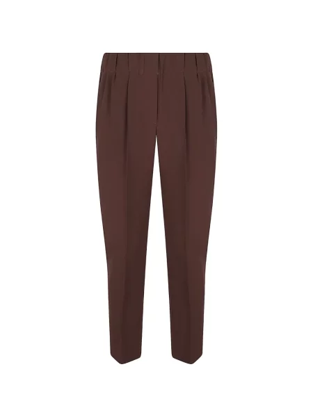 Pantaloni Brunello Cucinelli conici maro