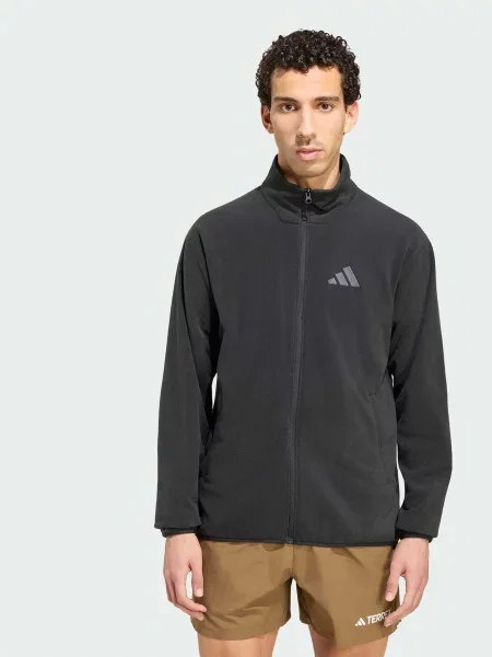 Флисовый свитер Adidas черный