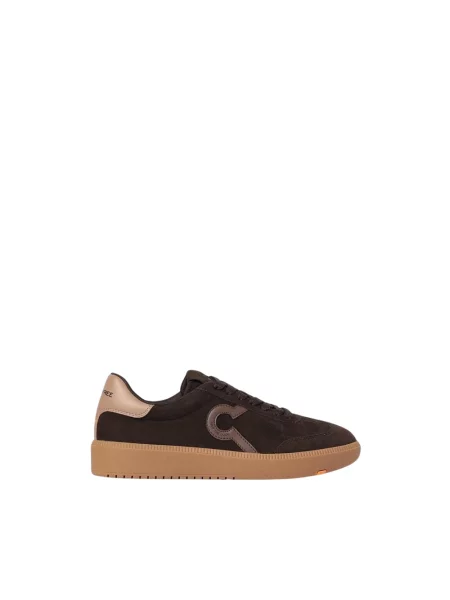 Sneakersy Save The Duck skórzane brązowe