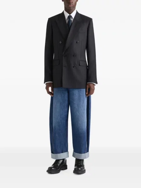 Geacă Givenchy de lână cu dungi negru