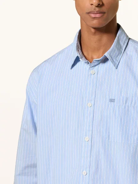 Napapijri Košile G-Eos Oversized Fit tmavě modrá / modrá bílá