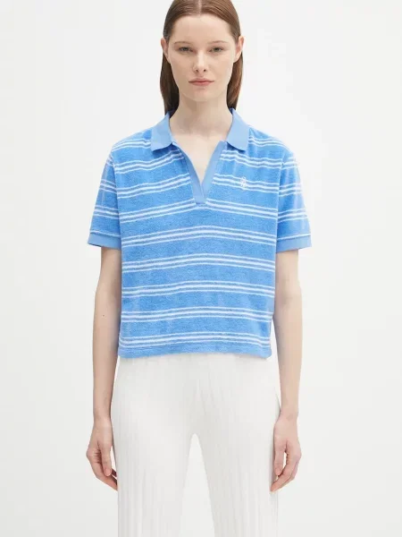 Polo tričko Sporty & Rich Src Terry modrá