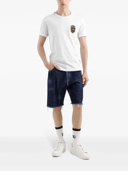 Тениска Dolce & Gabbana бродирана бяло