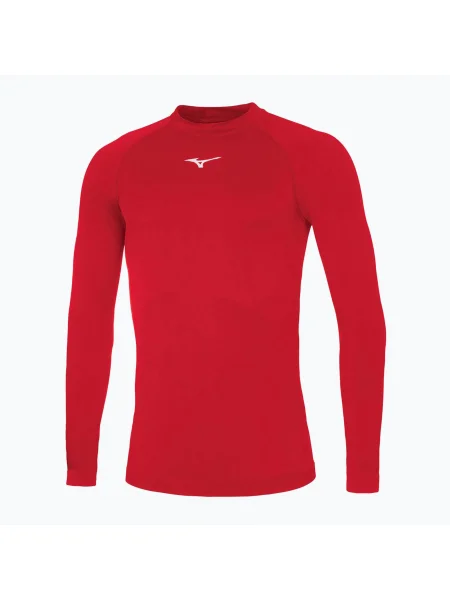 Férfi Mizuno Uni Core piros/fehér hosszú ujjú futócipő. Méret: L fehér