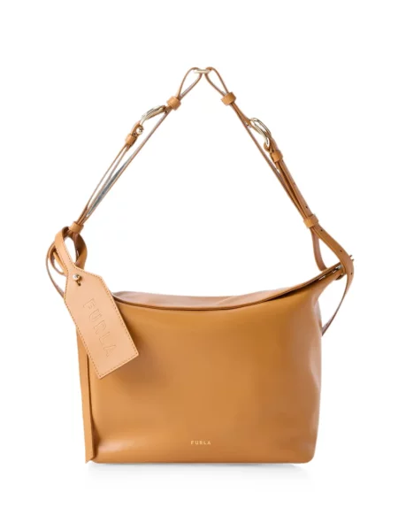Geantă Furla din piele cu imagine maro