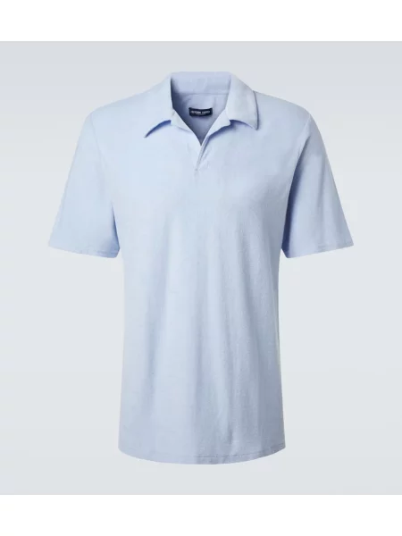 Polo Frescobol Carioca din material terry albastru