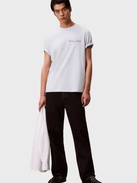 Графічний футболка Calvin Klein Jeans блакитна
