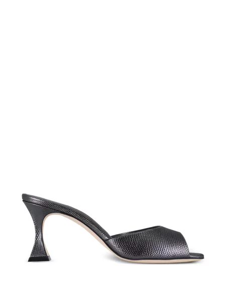 Papuci tip mules Manolo Blahnik din piele gri