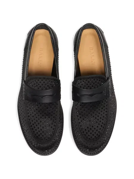 Stras pantofi loafer Bally negru