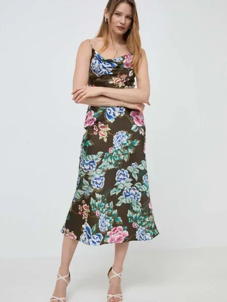 Сукня Guess maxi пряма зелений