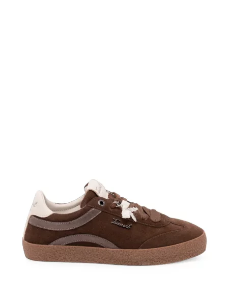 Sneakerși Twinset din piele de căprioară maro