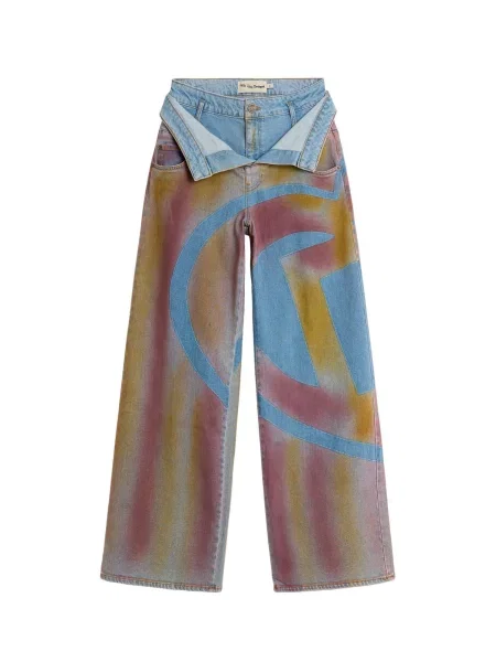 Desigual Jeans Masha Popova denim / galben muștar / magenta albastru