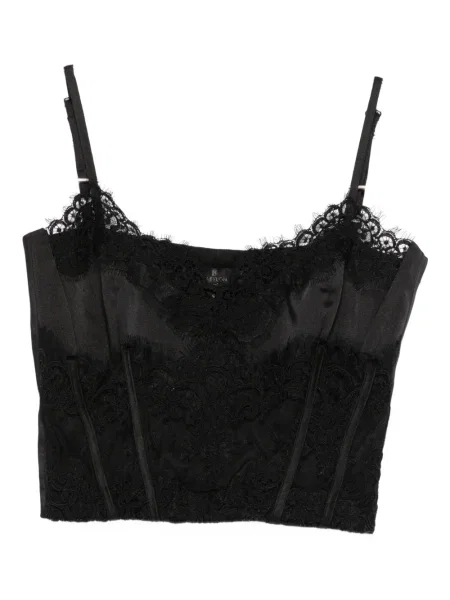 Top Babylone Paris koronkowy o krotszym kroju czarny