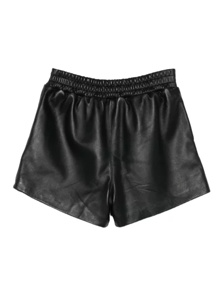 Pantaloni scurți Philipp Plein din piele negru