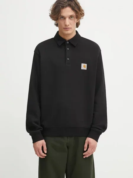 Carhartt WIP hanorac de Polo Sweat cu imprimeu negru