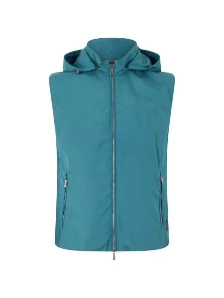 Vestă Moorer cu glugă albastru