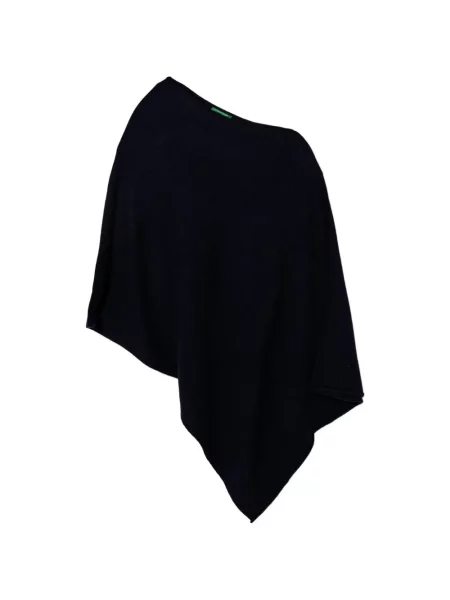 Pulover Benetton tricotate asimetric albastru