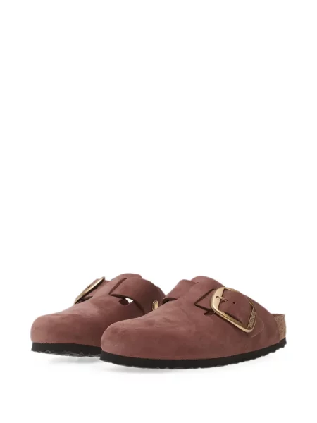 Papuci tip mules Birkenstock cu cataramă roz