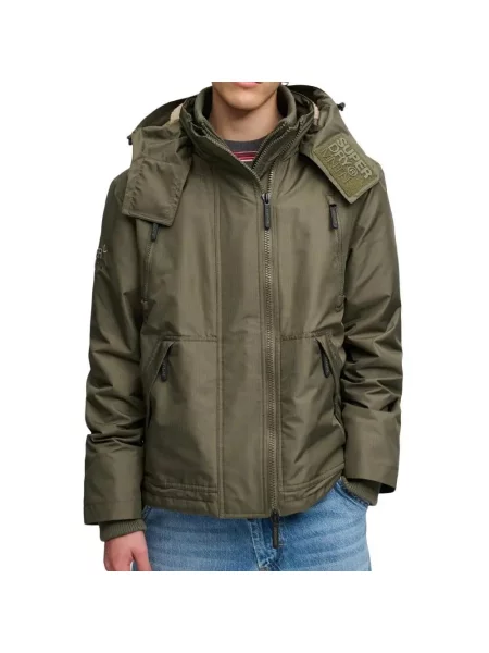 Superdry Kurtka Zimowa Kaki z Kapturem Arctic zielona