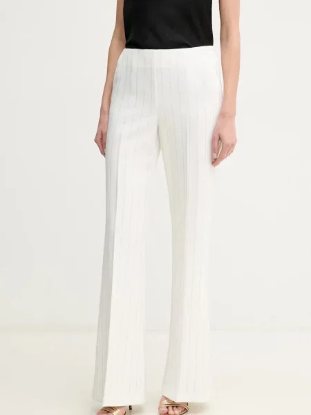 Ermanno Scervino pantaloni femei lat high waist alb