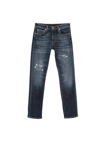 Jeansy straight leg Dondup niebieskie