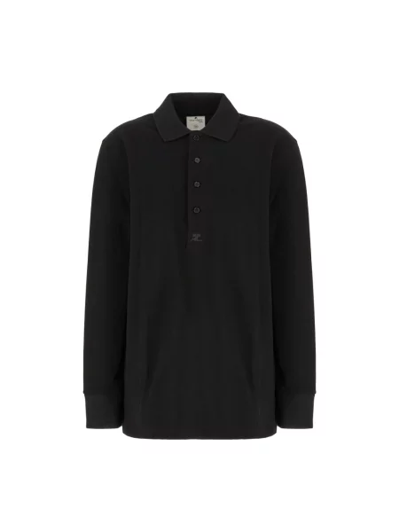 Koszulka polo Courreges czarna