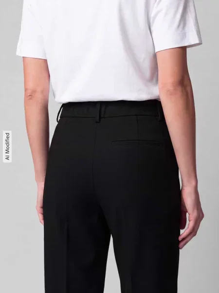 Prosty spodnie z zakładkami w pasie model Mette' Opus Pants czarne