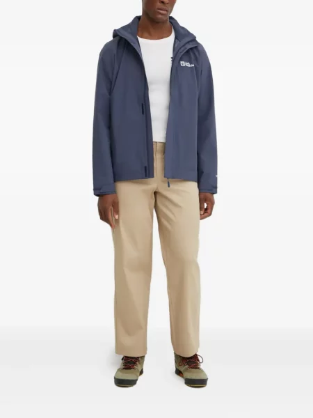Geacă Jack Wolfskin cu glugă albastru