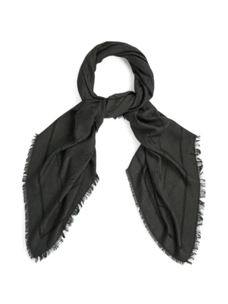 Fular Karl Lagerfeld cu imagine din jacard negru