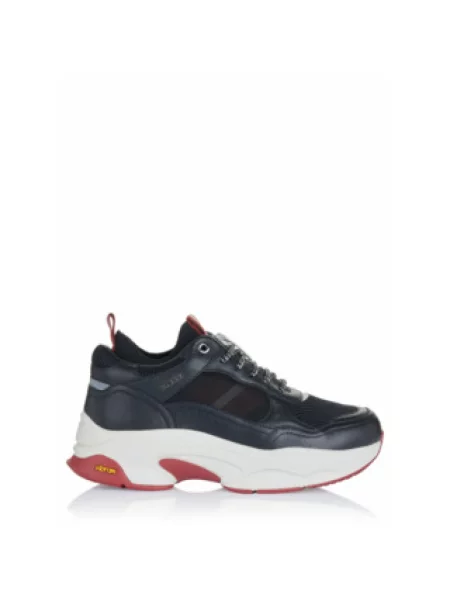 Sneakersy Bally skórzane na platformie czarne