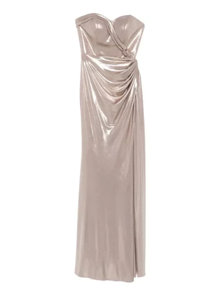Rochie Cristallini drapată de costum argintiu