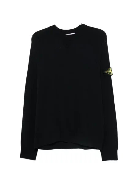 Lung pulover Stone Island cu strasuri negru