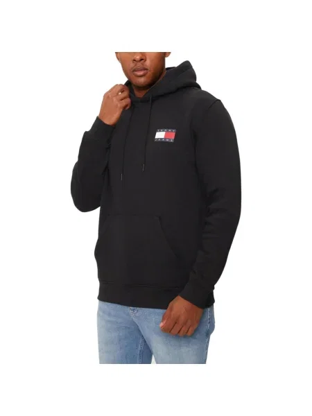 Geacă Tommy Hilfiger cu glugă negru