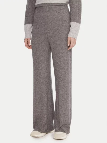 United Colors Of Benetton Pletene hlače Wide Leg siva