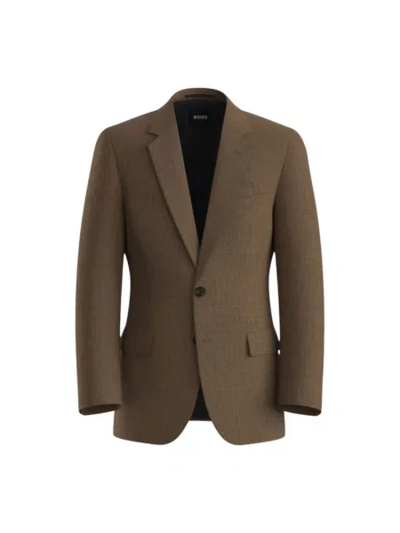 Boss Marynarka Slim Fit braun brązowa