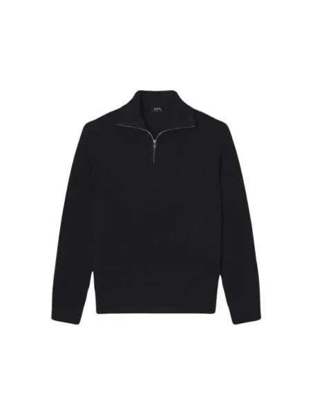 Sweter z golfem A.p.c. wełniany niebieski