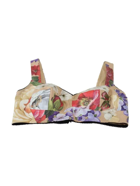 Top Dolce And Gabbana w kwiatki o skróconej długości
