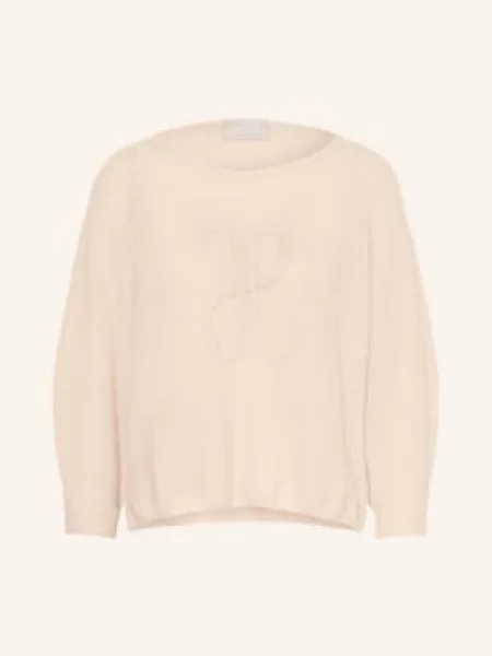 Hemisphere Sweter Z Kaszmiru Z Rękawami beige beżowy