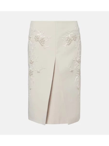 Spódnica midi Jacques Wei z niską talią do kolan szara