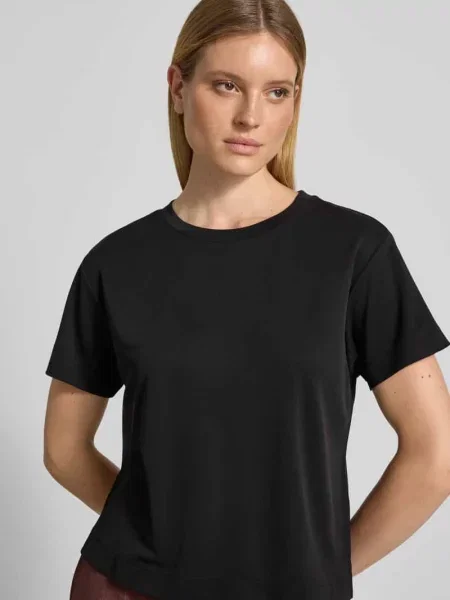 Męski t-shirt o kroju regular fit z mieszanki modalu Jake*s Casual czarna