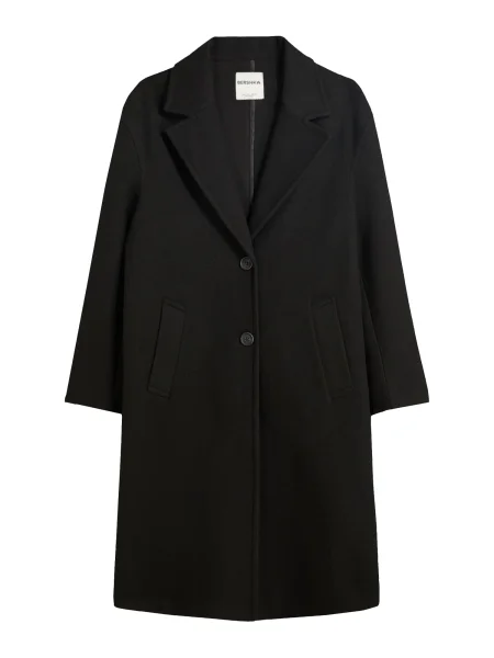 Bershka Palton de primăvară-toamnă negru