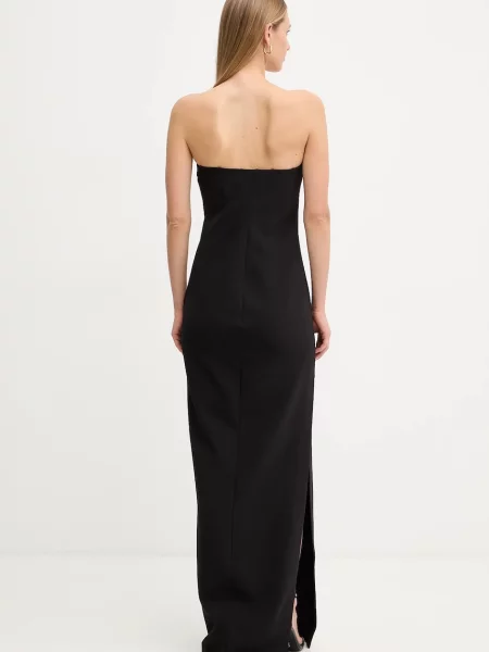 Elisabetta Franchi rochie maxi drept negru