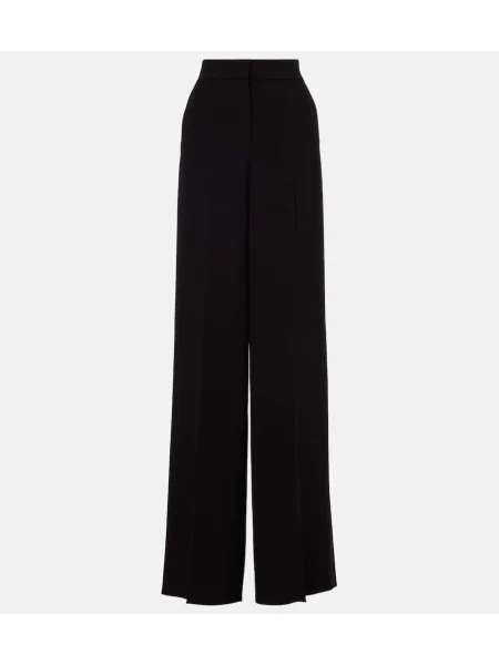 Pantaloni Max Mara cu talie înaltă negru