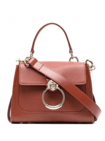 Geantă shopper Chloé din piele maro
